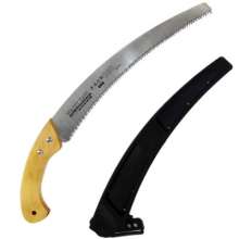 Factory direct sale hand saw wooden handle curved saw plastic case saw household fruit tree pruning saw imported garden tool saw