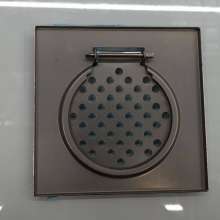 Stainless steel square floor drain 4 inch 6 inch household bathroom balcony bathroom sewer stainless steel floor drain bathroom balcony washing machine large displacement floor drain anti-blocking flo
