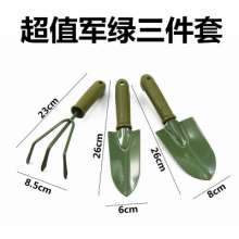 Four-piece gardening tool set, potted planting shovel, hoe, rake, flower shovel with plastic handle