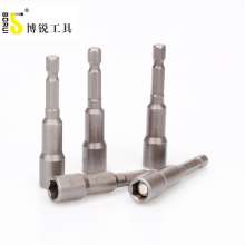 BORUI length 65mm Magnetic inner hexagon socket Outer hexagon socket Strong magnetic screw socket Strong magnetic hexagon socket 6-point socket Hexagonal air bit Hexagon socket head