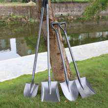 One-piece steel shovel Agricultural shovel shovel for growing vegetables Soil digging steel shovel Gardening and gardening tools 1.5 meters long shovel
