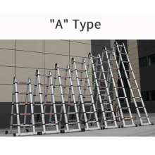 Yongkang Okam Import and Export Joint Telescopic Ladder for Cross-border Export. Herringbone Ladder Ladder. Folding ladder. Household folding multifunctional lifting stairs aluminum alloy engineering 