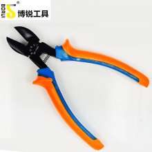 Borui 6-inch double-color handle diagonal pliers Nozzle pliers Nozzle pliers Diagonal pliers Electronic scissors Pliers Diagonal pliers