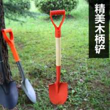 Factory direct garden tool shovel agricultural wooden handle shovel shovel multi-specification non-slip handle shovel farm tools