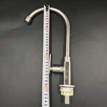 Kitchen faucet. Home wash basin faucet. Sink faucet. Cold water valve in the sink. Vertical height
