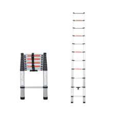 Single-sided aluminum alloy telescopic ladder for cross-border export. Ladder Folding ladder portable aluminum ladder. Household all-aluminum stairs. Bamboo ladder