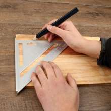 Aluminum alloy 45 degree angle ruler triangle ruler Woodworking multifunctional thickening 200mm decoration tool protractor angle ruler