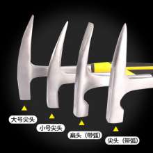 Meike geological hammer professional geological prospecting tool pointed flat head mason hammer mining hammer multifunctional hammer hardware