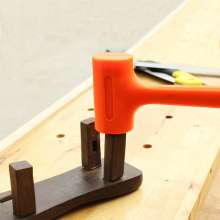 Meike non-elastic rubber hammer installation hammer multi-function wood floor tile tool small champagne leather hammer