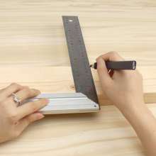 Aluminum base square 90 degree square high precision universal ruler multifunctional decoration measurement woodworking ruler 90° turn ruler