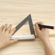 Aluminum seat triangle ruler woodworking 45 degree universal square 90 degree multifunctional high precision thickened square ruler measuring tool