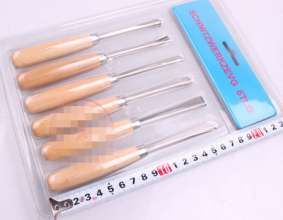 6 piece set of woodworking carving chisels Wood handle carving knife Round chisel Carving chisel Wood carving knife Wood carving knife Trimming knife