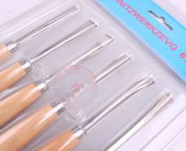 6 piece set of woodworking carving chisels Wood handle carving knife Round chisel Carving chisel Wood carving knife Wood carving knife Trimming knife