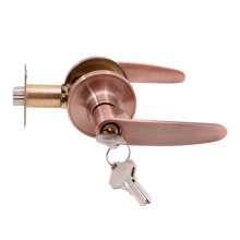 3518 ancient red steel wire drawing zinc alloy handle ball lock zinc alloy gold shape lock between guns Indoor door lock Bathroom lock room door lock Exterior door lock Ball lock
