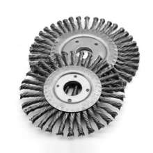 Factory direct sale of twisted wire fine strand steel wire wheel angle grinder special for removing welding stains, welding seam and polishing flat wire brush