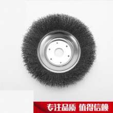碳素弯曲丝盘型除草轮 割草机专用钢丝轮 除草机专用钢丝刷除草刷