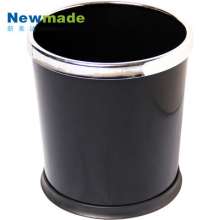 The manufacturer produces the hotel guest room special trash can, stainless steel ring, round uncovered trash can 10L