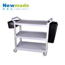 Three-tier service dining car, hotel multi-purpose three-tier dining car, round tube plastic dining car with barrel manufacturer