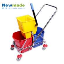 Produce hotel water squeezing truck 34L side pressure double barrel plastic frame water squeezing machine commercial clean water squeezing truck