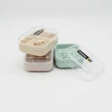 European-style simple soap box, cold and light color, high-quality PP soap box, transparent lid drain box with lid