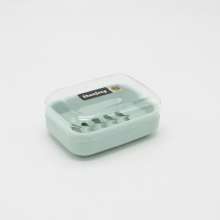 European-style simple soap box, cold and light color, high-quality PP soap box, transparent lid drain box with lid