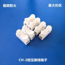 CH-2 push terminal block Two-position flame retardant quick connect terminal block Self-locking terminal block for ceiling lamp