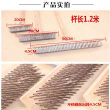 Xinda long handle floor brush ceramic tile bathroom kitchen decontamination and rust removal brush long hair stainless steel wire brush floor cleaning brush