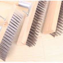 Xinda long handle floor brush ceramic tile bathroom kitchen decontamination and rust removal brush long hair stainless steel wire brush floor cleaning brush