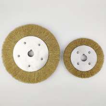 Steel wire wheel 150 flat grinding wheel Brush-plated copper yellow steel wire wheel grinding disc cleaning and rust removal grinding wheel