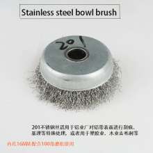 Grinding ball for 100 angle grinder 4 inch stainless steel 304 bowl type wire wheel wire brush for metal derusting machine