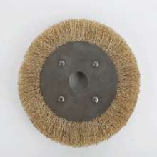 Parallel copper-plated wire wheel, flat stainless steel wire brush, wood polishing and polishing wire brush, wire brush
