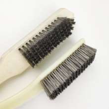 Factory direct sale extra large stainless steel wire wenwan brush wooden handle wire brush walnut patina vajra bodhi cleaning