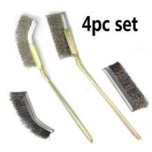 Manual Derusting Brush Mini Iron Handle Brush Knife Brush Split Brush Elbow Wire Brush Stainless Steel Wire Brush