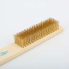 High-quality Wenwan copper-plated wire brush with wooden handle, stainless steel wire brush, civil copper wire brush