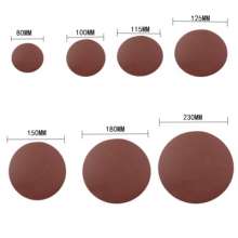 100MM flocking disc sandpaper sheet, back flocking round sandpaper paper, brushed sanding sheet production plant