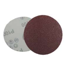 100MM flocking disc sandpaper sheet, back flocking round sandpaper paper, brushed sanding sheet production plant