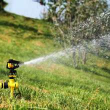 4 points adjustable plastic rocker sprinkler head garden lawn greening irrigation sprinkler watering 360 automatic rotating sprinkler