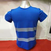 Reflective clothing reflective vest vest reflective breathable sweat-absorbent quick-drying T-shirt highlight hot hot reflective reflective strips