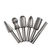 High speed steel rotary file tungsten steel grinding head metal woodworking root carving carving grinding head milling cutter 6 piece set