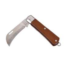 Manufacturers sell woodworking electric knives. Straight edge. Woodworking knife. Insulated electrician's knife. Electrician's knife with wooden handle. Hardware tools