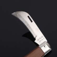Manufacturers sell woodworking electric knives. Straight edge. Woodworking knife. Insulated electrician's knife. Electrician's knife with wooden handle. Hardware tools