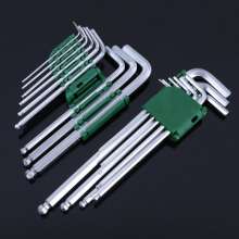 Factory direct sales Yonggong inch size Allen wrench set. Medium-length L-shaped hexagon. Lengthen the Allen key. Wrench set. wrench