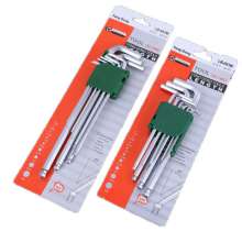 Factory direct sales Yonggong inch size Allen wrench set. Medium-length L-shaped hexagon. Lengthen the Allen key. Wrench set. wrench
