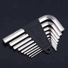Factory direct sale of nickel-plated chrome vanadium steel hex wrench. Auto repair wrench. High-strength metric ball-end flat head wrench. wrench
