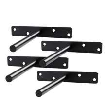 Invisible shelf bracket on black wall concealed fixed bracket bracket concealed 12 cm T-shaped hidden partition bracket