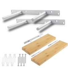 Factory direct hidden shelf support double T black invisible concealed partition bracket single-layer partition bracket hardware