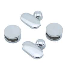 Zinc alloy round oval fixing clip glass mirror fixing bracket bathroom bathroom mirror fixing accessories