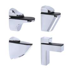 Manufacturers supply F-shaped duckbill clip fishbill splint holder bathroom kitchen glass bracket fixed glass hardware
