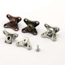 Direct selling thickened zinc alloy butterfly corner partition bracket right-angle corner connector free hole three-in-one connector