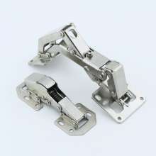 Non-slotting hinges, surface mounting, non-punching bridge-type hinges, damping cushioning wardrobe cabinets, hydraulic hinges